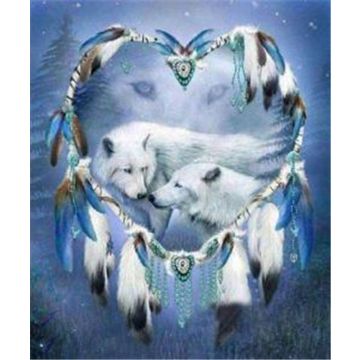 Diamond Painting Wölfe 50x40 cm Wölfe