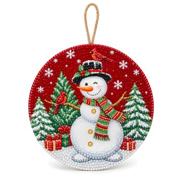 Diamond Painting Aufhänger Schneemann 24,5 cm, 1 Stück.