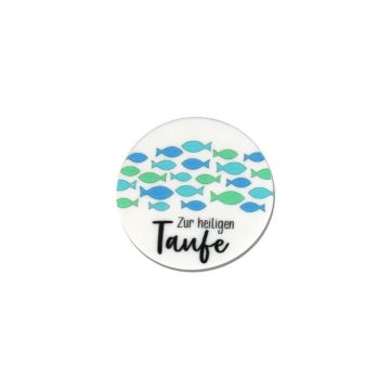 Wachsmotive rund Taufe weiß blau-ton 57 mm 6999-35441 4016490008361  