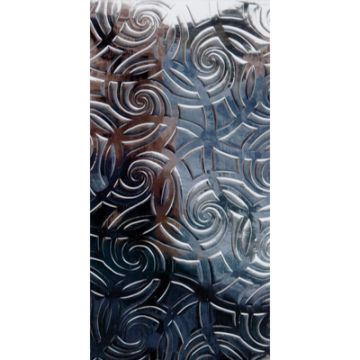 ZERA Wachsplatten silberfarben, metallic gemustert 200x100x0,5 mm 1 Stück
