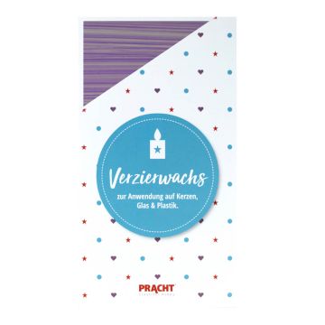 ZERA Wachsplatten multicolor handbemalt gestreift violett t 200x100x0,5 mm 7007-375 4016490819578  