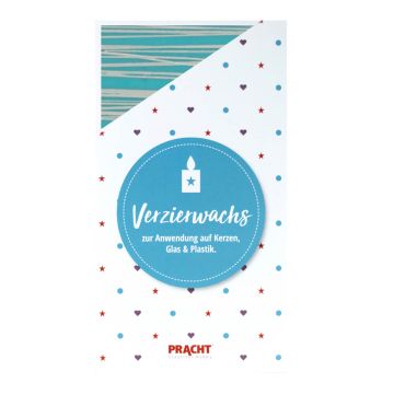 ZERA Wachsplatten gestreift silberfarben,-pastellblau 200x100x0,5 mm 1 Stück