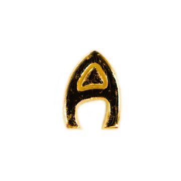 Wachsbuchstaben A goldfarben, 8 mm 3 Stück