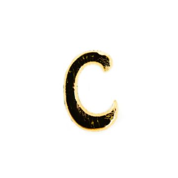 Wachsbuchstaben C goldfarben, 8 mm 3 Stück
