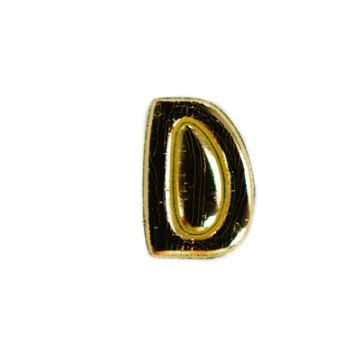 Wachsbuchstaben D goldfarben, 8 mm 3 Stück