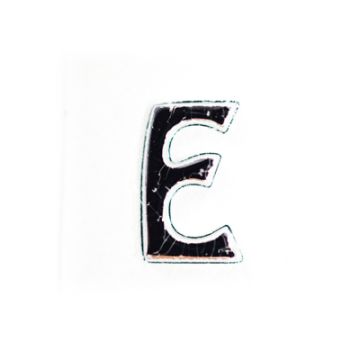 Wachsbuchstaben E silberfarben, 8 mm 3 Stück