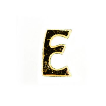 Wachsbuchstaben E goldfarben, 8 mm 3 Stück