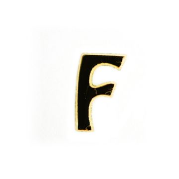 Wachsbuchstaben F goldfarben, 8 mm 3 Stück
