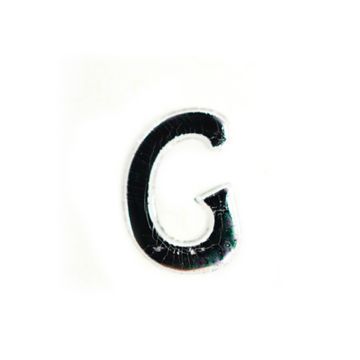 Wachsbuchstaben G silberfarben, 8 mm 3 Stück