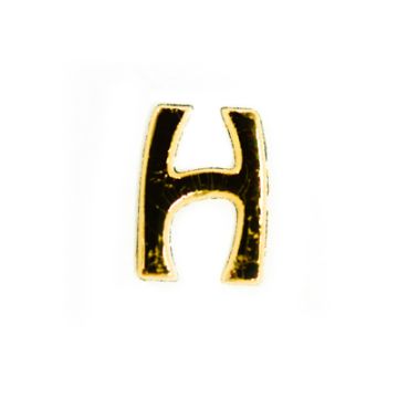 Wachsbuchstaben H goldfarben, 8 mm 3 Stück