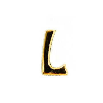 Wachsbuchstaben L goldfarben, 8 mm 3 Stück