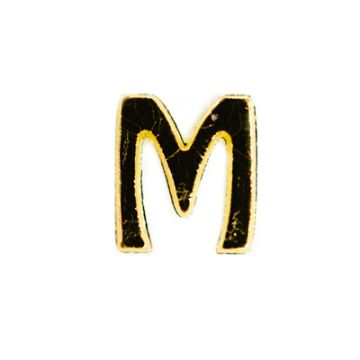 Wachsbuchstaben M goldfarben, 8 mm 3 Stück