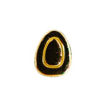 Wachsbuchstaben O goldfarben, 8 mm 3 Stück