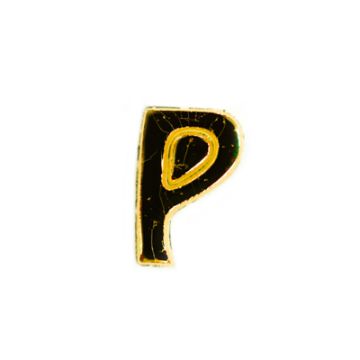 Wachsbuchstaben P goldfarben, 8 mm 3 Stück