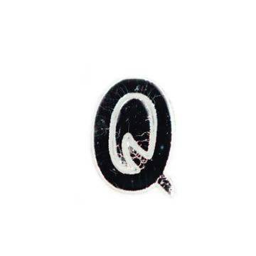 Wachsbuchstaben Q silberfarben, 8 mm 3 Stück