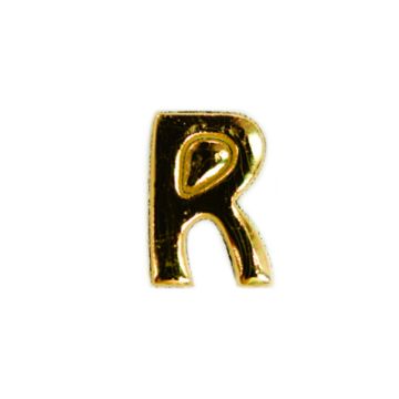 Wachsbuchstaben R goldfarben, 8 mm 3 Stück