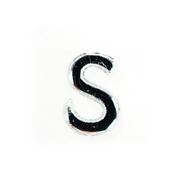 Wachsbuchstaben S silberfarben, 8 mm 3 Stück