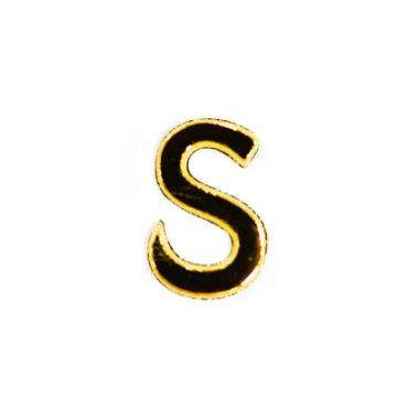 Wachsbuchstaben S goldfarben, 8 mm 3 Stück