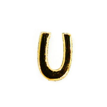 Wachsbuchstaben U goldfarben, 8 mm 3 Stück