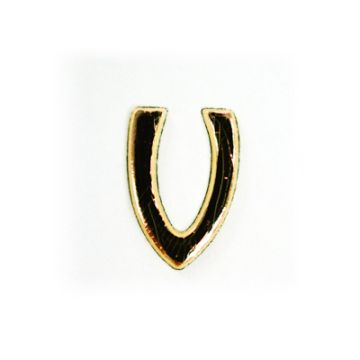 Wachsbuchstaben V goldfarben, 8 mm 3 Stück