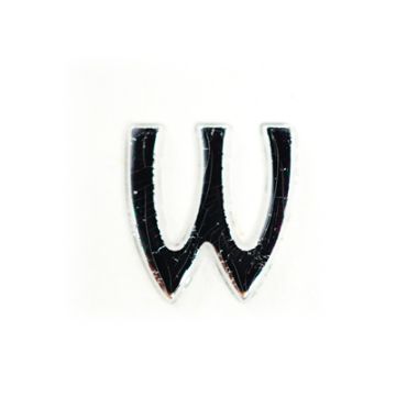 Wachsbuchstaben W silberfarben, 8 mm 3 Stück