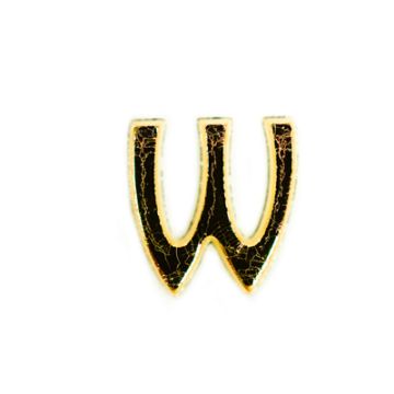Wachsbuchstaben W goldfarben, 8 mm 3 Stück