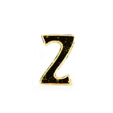 Wachsbuchstaben Z goldfarben, 8 mm 3 Stück