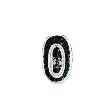 Wachszahlen 0 silberfarben, 8 mm 3 Stück
