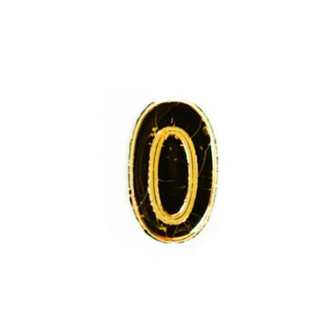 Wachszahlen 0 goldfarben, 8 mm 3 Stück
