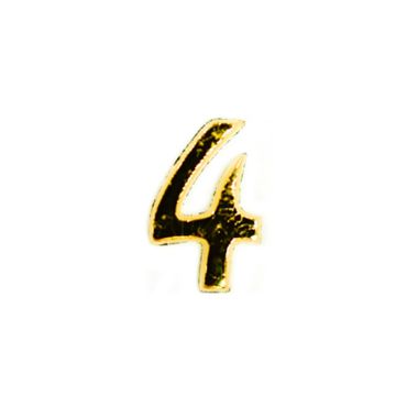 Wachszahlen 4 goldfb. 8 mm 7013-04935 4016490617754  