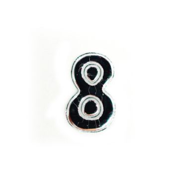 Wachszahlen 8 silberfb. 8 mm 7013-08925 4016490617846  