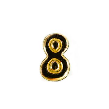 Wachszahlen 8 goldfb. 8 mm 7013-08935 4016490617839  