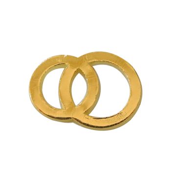 Ehering aus Zera goldfb. 16x12 mm