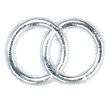 Ehering aus Zera silberfarben, 24x16 mm 2 Stück