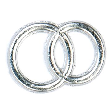 Ehering aus Zera silberfarben, 32x24 mm 1 Stück