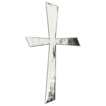 Wachsmotive Kreuz silberfb. 105 mm