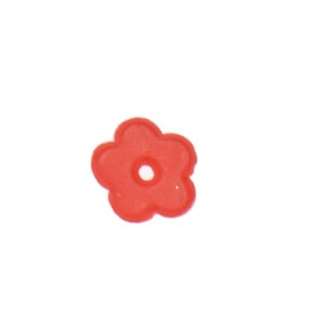 Wachsmotive Blüte hellrot 13 mm 6 Stück