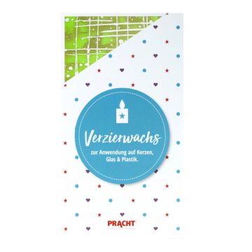 Verzierwachsplatten hellgrün weiß 200x100x0,5 mm 1 Stück