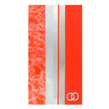 Verzierwachsplatten rot-ton silber 200x100x0,5 mm 1 Set