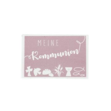 Wachsbild Kommunion rosa 60x40 mm 7084-06155 4016490022916  