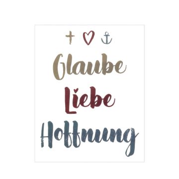 Wachsbild Glaube, Liebe, Hoffnung 60x75 mm 1 Stück