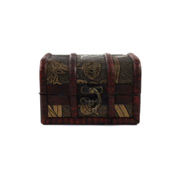 Schatztruhe braun antik 12,6x8,5x8,5 cm