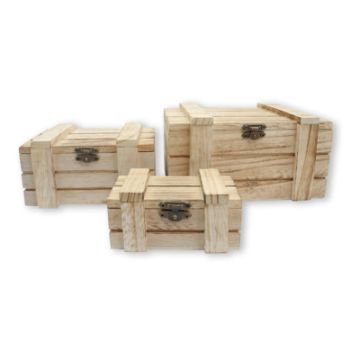 Holzbox 3er Set 18x13x9 cm