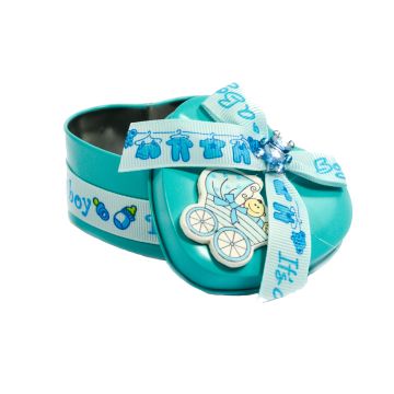 Geschenkebox Baby Herz hellblau 75x70x35 mm