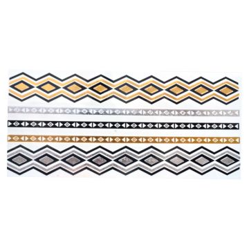 Shiny Tattoos goldfarben silberfb.schwarz 16x8 cm