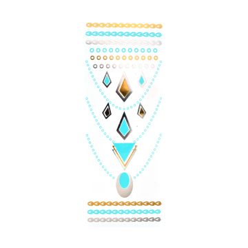 Shiny Tattoos goldfb.silberfb.blau 20x9 cm
