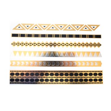 Shiny Tattoos goldfarben silberfb.schwarz 20x15 cm