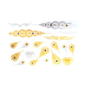 Shiny Tattoos goldfarben silberfb.schwarz 20x15 cm