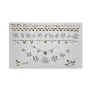 Shiny Tattoos Trachten goldfb.-silberfb. 20,5x14x5 cm 5SB 7911-06101 4016490838517  