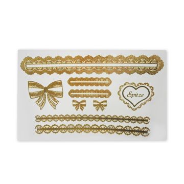 Shiny Tattoos Trachten goldfarben 20,5x14x5 cm
